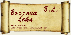 Borjana Leka vizit kartica